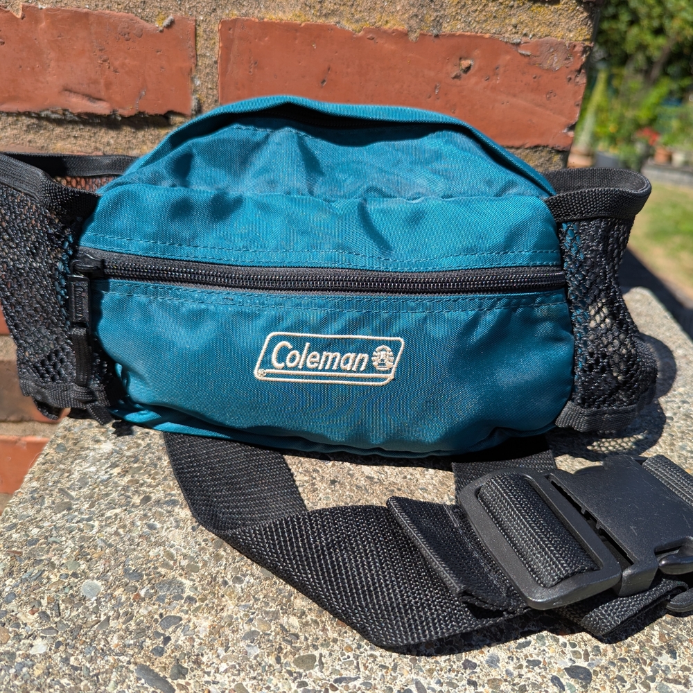 Coleman Blue and Black Belt Bag Durable Outdoor Accessory
